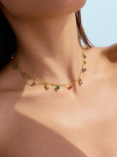 18K Gold-Plated Inlaid Rhinestone Necklace
