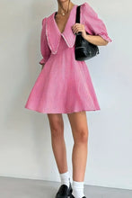 Gingham Puff Sleeve Mini Dress Woman Casual Dress