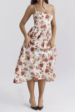 Floral Print Spaghetti Strap Midi Dress Casual Dresses