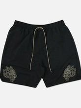 Men's Plus Size Drawstring Waist Shorts Black