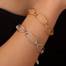 Titanium Steel Chain Bracelet Gold One Size