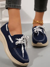Lace Up Round Toe Sneakers Navy Woman Sneakers