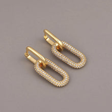 18K Gold-Plated Inland Zircon Earrings White One Size