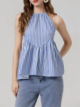 Striped Halter Neck Cami