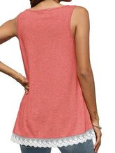Lace Trim Wide Strap Tank Top Tanks & Camis