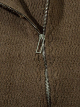 Men's Casual Hooded Zip-Up Knit Cardigan