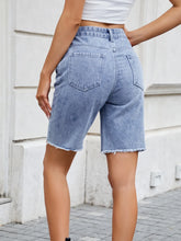Raw Hem Denim Shorts