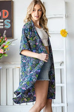 Heimish Full Size Half Sleeve Floral Open Cardigan Plus Size Woman Outerwear