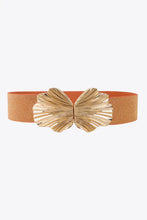 Zinc Alloy Buckle Elastic Belt Caramel One Size Belts