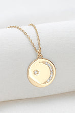 Moissanite Round Pendant Necklace Gold One Size