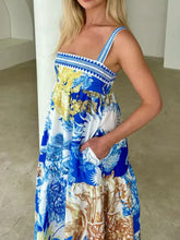 Pocketed Printed Sleeveless Cami Dress Casual Dresses