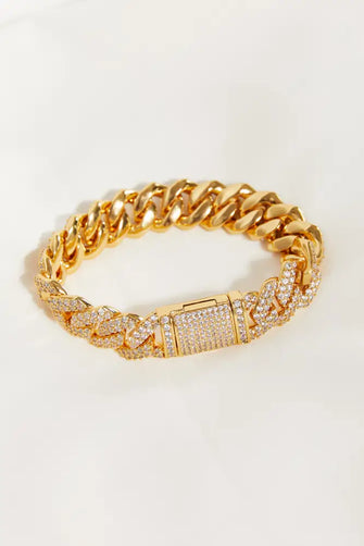 Alloy Inlaid Zircon Bracelet Gold 7 Necklaces