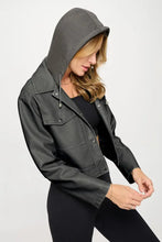 Coalition LA Snap Down Cropped Hooded Jacket Woman Outerwear