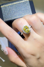 3 Carat Moissanite 925 Sterling Silver Ring Yellow