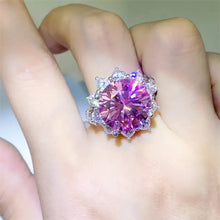 10 Carat Moissanite Zircon 925 Sterling Silver Ring Silver Rings