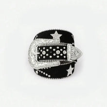 PU Leather Inlaid Rhinestone Belt Belts