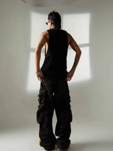 Men's Camo Multi-Pocket Cargo Pants Woman Sweatpants
