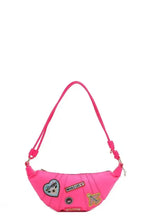 Nicole Lee USA Color Patch Croissant Bag Hot Pink One Size Shoulder Bags