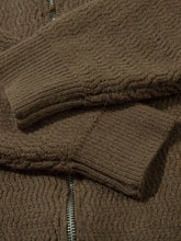 Men's Casual Hooded Zip-Up Knit Cardigan Cardigans