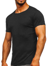 Men's Full Size Classic Fitted Crew Neck T-Shirt Plus Size Black