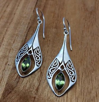 Alloy Rhinestone Cutout Earrings Silver One Size