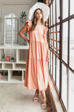 Mittoshop Ruffle Short Sleeve Tiered Maxi Dress Woman Dress