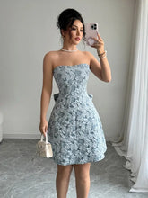 Bow Back Tube Mini Dress Casual Dresses