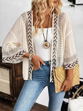 Open Front Kimono Cardigan Khaki