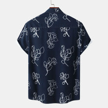 Men's Plus Size Printed Short Sleeve Casual Shirt