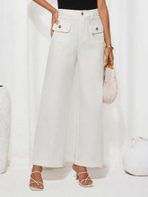 High Waist Wide Leg Pants White
