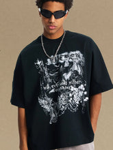 Men's Round Neck Half Sleeve Graphic T-Shirt