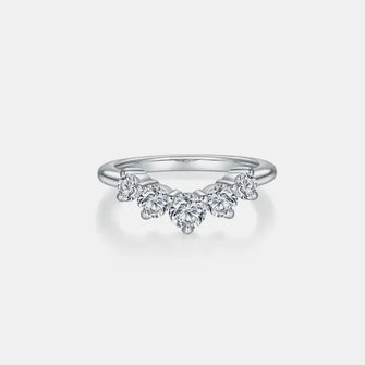 Inlaid Moissanite 925 Sterling Silver Ring Silver Rings