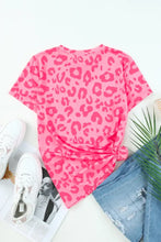 Leopard Round Neck Tee Woman T Shirts