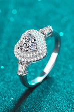 1 Carat Moissanite 925 Sterling Silver Heart Ring Rings