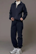 Johnny Collar Long Sleeve Top and Joggers Active Set Woman Activewear