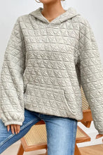 Quilted Long Sleeve Hoodie with Pocket Woman Sweatshirts