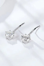 6-Prong Moissanite Drop Earrings with Brilliant-Cut Accents