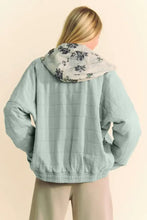Davi & Dani Quilted Zip Up Dropped Shoulder Jacket Woman Outerwear