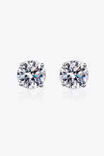 2 Carat Moissanite Rhodium-Plated Stud Earrings Earrings