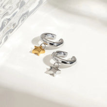 Stainless Steel Star Clip On Earrings Earrings