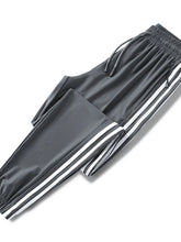 Men's Plus Size Side Striped Pants Dark Gray