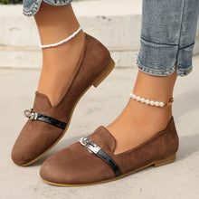 Round Toe Flat Suede Slip-Ons Woman Loafers