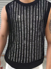 Men's Round Neck Hollow Out Sleeveless Top Tanks & Camis