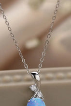 Opal Oval Pendant Chain Necklace Necklaces