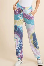 BiBi Tie Dye French Terry Casual Pants LAVENDER BLUE Woman Pants
