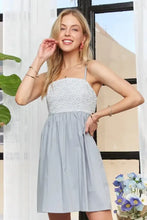 ADORA Sleeveless Mix Babydoll Dress SKY BLUE Casual Dresses