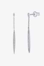 Elegant Moissanite 925 Sterling Silver Drop Earrings Silver One Size Earrings