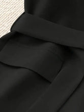 Blazer für Damen ohne Ärmel mit Taillengürtel und Reverskragen, Oberbekleidung