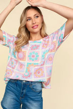 Haptics Flower Print Round Neck Short Sleeve T-Shirt Woman T Shirts