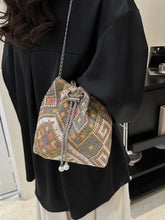 Printed Chain Bucket Bag Camel One Size Shoulder Bags